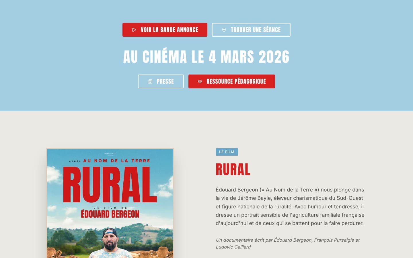 Site officiel Rural Le Film - Documentaire Édouard Bergeon